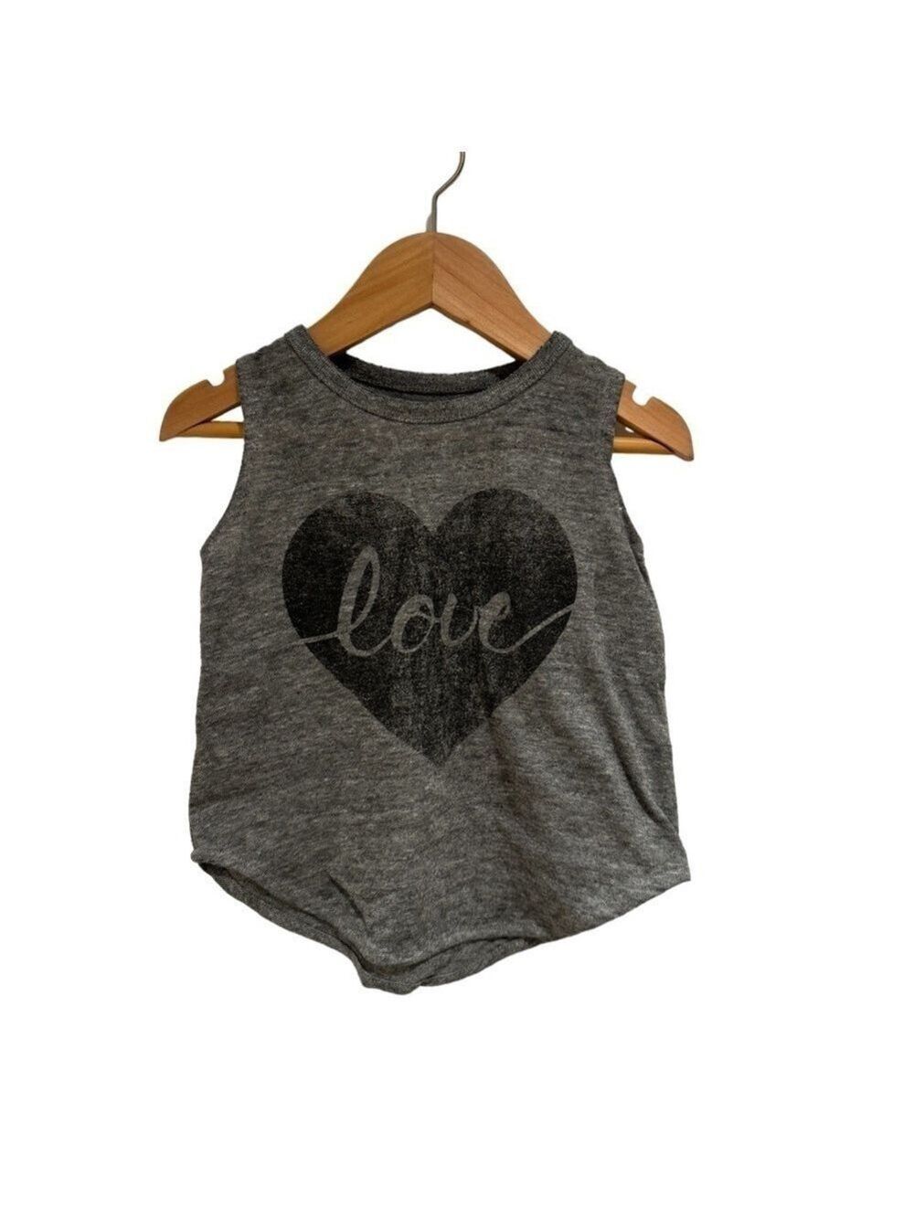 CHASER grey & black soft “love” tank top - size 2